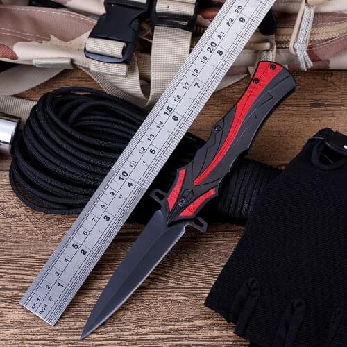 8.46'' Folding Knife Outdoor Survival Tactical Pocket Knife 440C Steel Blade Camping Hiking Hunting Knives Self-defense EDC Tool