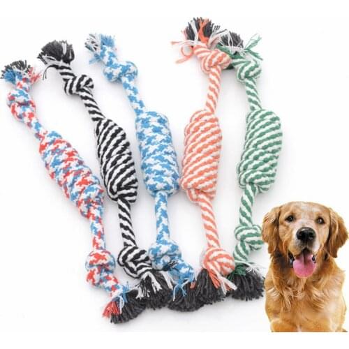 Dog Pet Puppy Chew Cotton Rope Ball Braided Knot Toy Durable Braided Bone Rope Funny Tool Pet Products