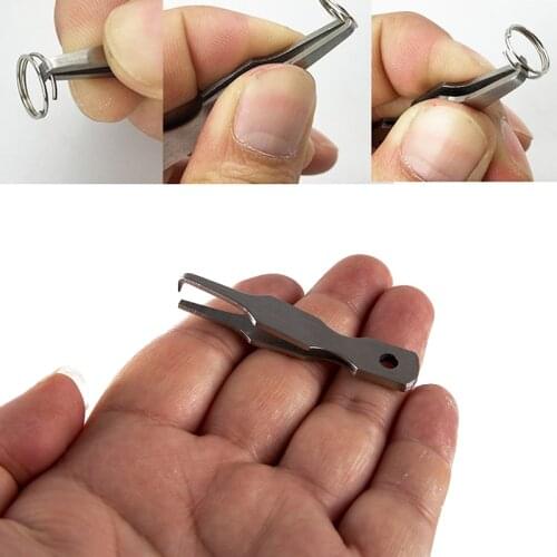 Lead Plate Sequins Open Double Ring Clip Fishing Accessories Tool Stainless Steel Cutting Drill Truss Needle Fishing Tool