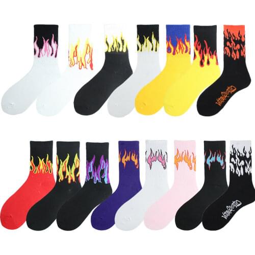 1 Pair Mens And Womens Socks Harajuku Breathable Ins Korean Middle Tube Tide Net Red Street Skateboarding Long Socks Fashion