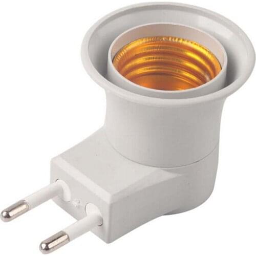1PCS White E27 EU plug adapter with power on-off control switch Christams E27 Socket Lamp Base Lamp Socket