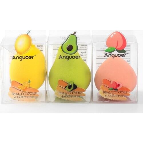1pc Fruit Makeup Puff Cosmetics Makeup Sponge Foundation peach Powder Sponge Dry and Wet Make Up Tool Beauty Accessories