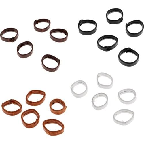 10pcs Leather Watch Strap Loop Band Holder keepers Change Watch Band Loop Black Brown
