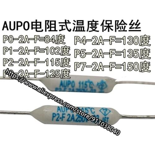 20pcs/lot Thermal fuse P5-2A-F 135 degrees RF135 degrees 2A250V P0 / 1/2/3/4/5 / 7-2A-F 84/102/115/125/130/135/150 degrees