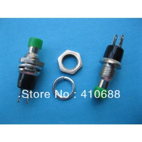 200 pcs Green Cap SPST Mini Push Button Momentary Switch 125V/6A 250V/3A