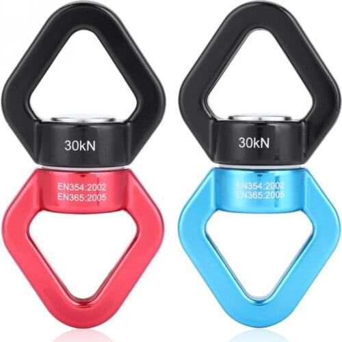 30KN Outdoor Rock Climbing Carabiner Swivel Connector Universal Gimbal Ring Yoga Swing Hammock Rope Swivel Rotational Connector