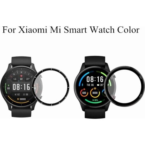 3D Curved Protective Film For Xiaomi Mi Smart Watch Color Screen Protector Fiberglass Protective Film For Xiaomi Color Cover
