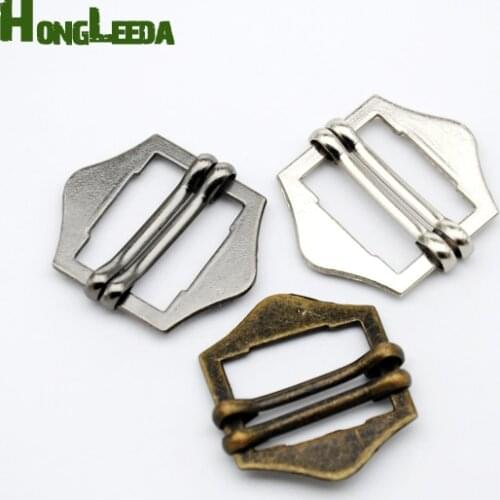 60pcs/lot 20mm metal alloy buckle double slide adjustable pin buckle black/bronze free shipping BK-073
