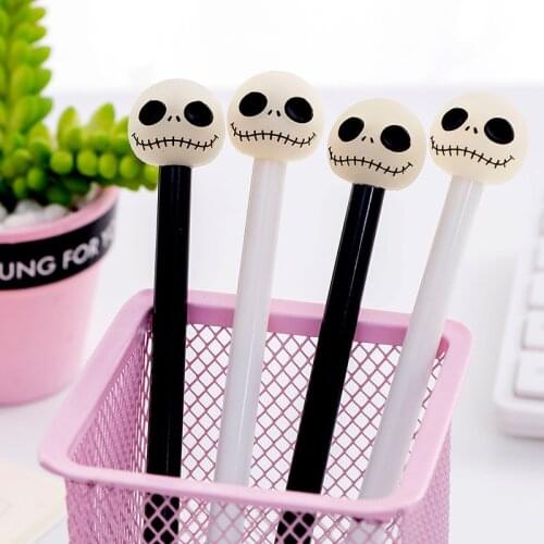 8 Pcs Creative Cool Skull Gel Pen Black Student Gel Pen Wholesale Stationery