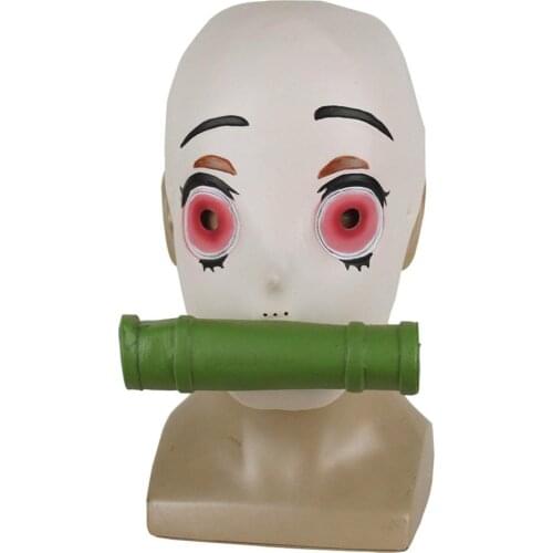 Anime Demon Slayer Kimetsu No Yaiba Cosplay Latex Mask Halloween Prop Fans Gifts
