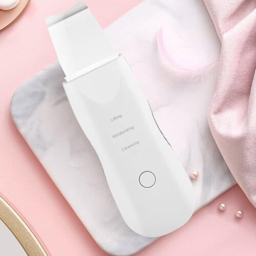 Ultrasonic Ion Cleansing Blackhead Massage Skin Scrubber Peeling Shovel Facial Pore Cleaner Machine Skin Scrubber Spatula