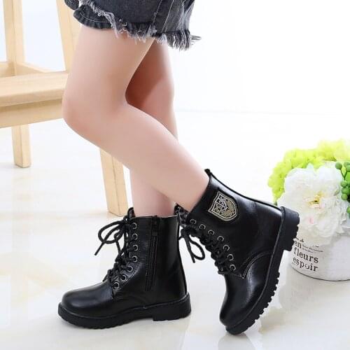 Family Matching Boots for Kids & Moms Martin Boots for Boys Girls Autumn Winter Fashion Vintage Classic Boots Zipper Size 27-42