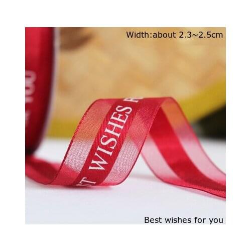 100Y Colorful Birthday Gift Box Decoration Ribbon DIY Artificial Crafts Wrapping Decoration Webbing Silk Ribbons Lace Fabric