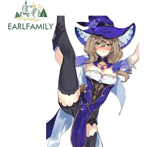 EARLFAMILY 13cm x 9.2cm for Genshin Impact Decal Trunk Car Sticker Waterproof Refrigerator Laptop Personality Vinyl Car Wrap