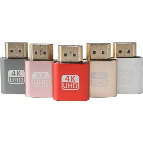 For HDMI-Compatible Virtual Display 4K DDC EDID Dummy Plug EDID Display Emulator Adapter Support 1920x1080P For Video