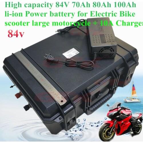 GTK 84V 70ah 80Ah 100Ah 120Ah lithium battery waterproof electric vehicle Scooter 84V 5000w 8000w 10000w motor + 10A charger