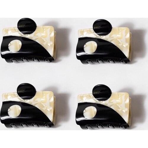 HUANZHI 2021 New Vintage Yin Yang Resin Acrylic Hair Claws Tai Chi Large Bath Hair Grab Clip for Women Hair Style Make