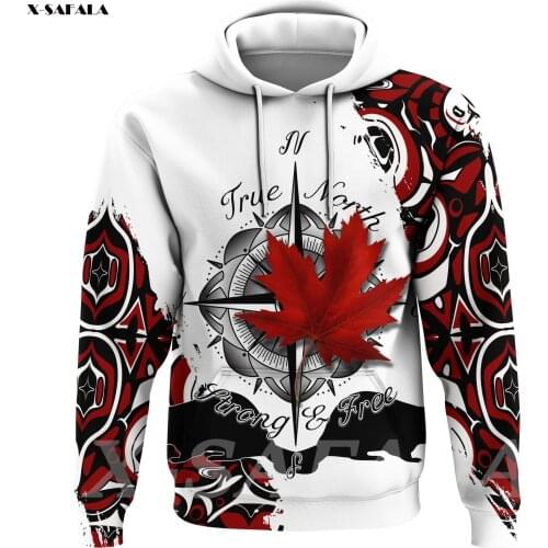 Canada Day Haida Maple Leaf North 3D Printed Hoodie Man Unisex Outwear Zipper Pullover Sweatshirt Casual Jersey Tops Tracksuits