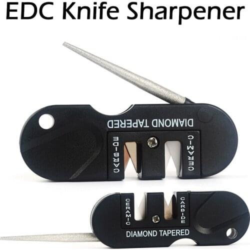 Outdoor Pocket EDC Gear Knife Sharpener Survival Tool Corundum Ceramic Knife Foldable Sharpening Grinding Tool Camping Equipment