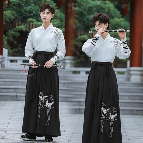Chinese Ancient Costume Hanfu Dress Traditional Classical Clothes Tang Dynasty Adult Swordsman Robe Men Halloween Costume SL4182