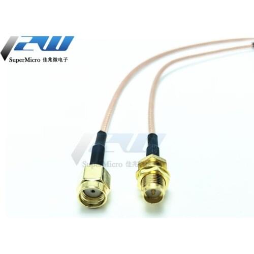 0-6Ghz wifi pigtail RP-SMA male to RP-SMA female connector RF Coaxial jack plug low loss RG316 for FPV Antenna router