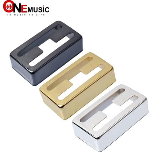 Brass H-type Hole Electric Guitar Pickup Humbucker Cover for LP Electric Guitar -Chrome-Black-Gold 70mm*39mm