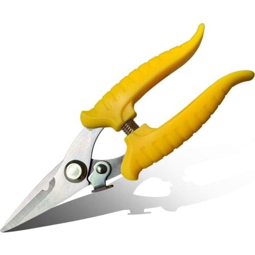 Multi-Purpose Shears 7 Inch, Wire Cutter Pliers Cloth Scissors with Spring, Labor-Saving Shears for Resin Rubber DIY Hand Craft
