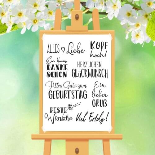 German DIY Silicone Clear Stamp Cling Seal Scrapbook Embossing Album Decor Craft