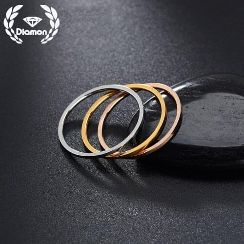 Diamon New Fashion Gorgeous Flat Ring Design Couple Lovers Man For Women Engagement Christmas Birthday Wedding Jewelry Gift