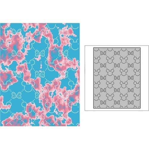 New Spotted Butterfly Mouse Background Plate Craft Embossing Mold 2021 Metal Cutting Dies for DIY Scrapbooking Album Card Making