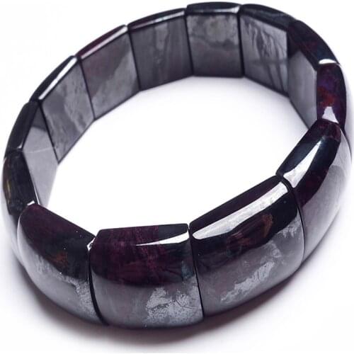 New Arrival Just One 15*7mm South African Purple Sugilite Natural Stone Rectangle Beads Women Female Charm Bangle Bracelet