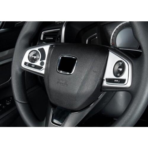 For Honda CRV CR-V 2017-2019 2020 2021 Car Steering Wheel Frame Trim Cover Steering Wheel Trims Inner Button Decoration Cover