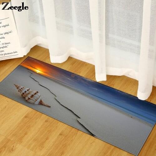 Beach Shell Printing Living Room Carpet Soft Outdoor Carpets Absorbent Bedroom Carpet Rug Childrens Room Anti-slip Floor Mats