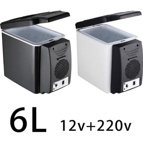 6L Portable Mini 220v 12V Car Refrigerator Cosmetics Beauty Makeup Fridge Electric Cooler Warmer Freezer Low Noise for Camping