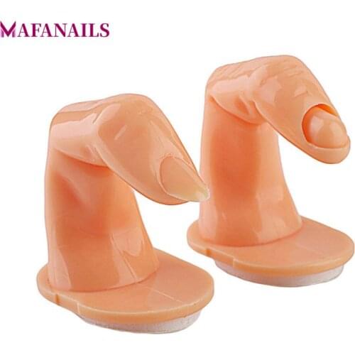 Professional 2pcs/Lot Practice Finger Model A | B Type Stand Display Tool Fake Finger for Nail Art Training TMB-03