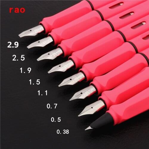 High quality 996 Pink 0.38/ 0.5/0.7/1.1/1.5/1.9/2.5/2.9mm Art calligraphy Nib school Student office stationery Fountain Pen