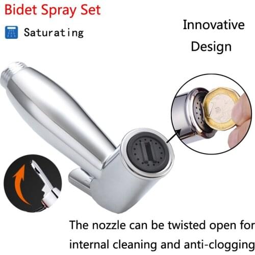 Handheld Toilet bidet sprayer set Kit Stainless Steel Hand Bidet faucet for Bathroom hand sprayer shower head self cleaning