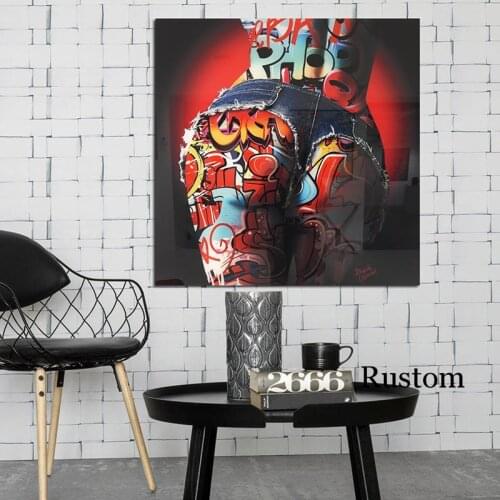 Modern Fashion Graffiti Wall Art Canvas Posters On The Wall Buttocks Decorative Prints for Wall Painting Interior Decor