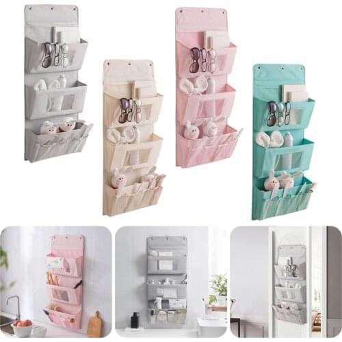 Kitchen Accessories Storage Bag Hanging Bag Wall Door Back Wardrobe Dormitory Organizer Fabric Bathroom Accessories Storage Bag