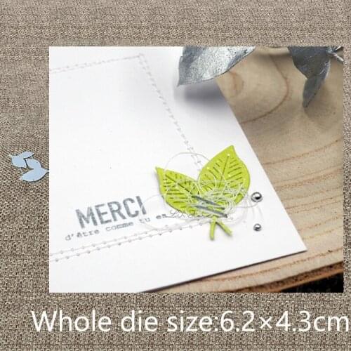 XLDesign Craft Metal Cutting Die stencil mold 2pcs leaves decoration scrapbook Album Paper Card Craft Embossing die cuts