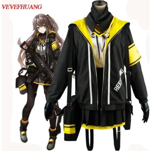 VEVEFHUANG Kосплей Hot Game Girls Frontline Ump45 Ump9 Cosplay Costume Battle Unifrom Full Set For Christmas Halloween Party