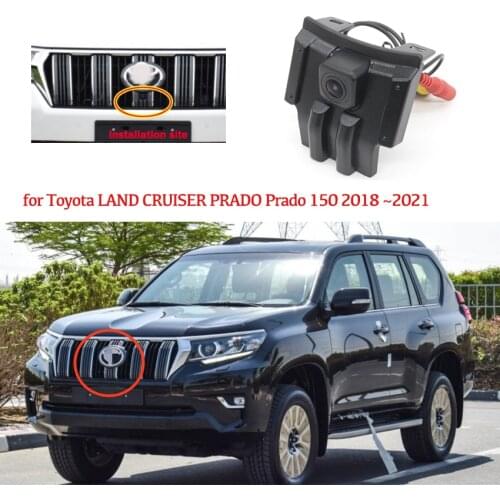 High quality Night Vision CCD car Front View Camera for Toyota LAND CRUISER PRADO Prado 150 2018 2019 2020 2021 HD Logo Camera