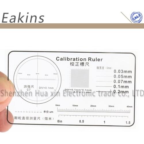 High Precision Film Micrometer Calibration Ruler For Length Diameter Line Width Measurement