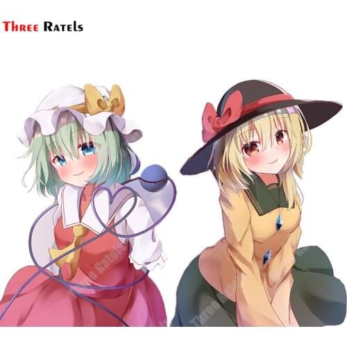 Three Ratels A770 Flandre Scarlet Touhou Funny Anime Decals For Girls Vinyl Material Cartoon Decor Sticker With Waterproof