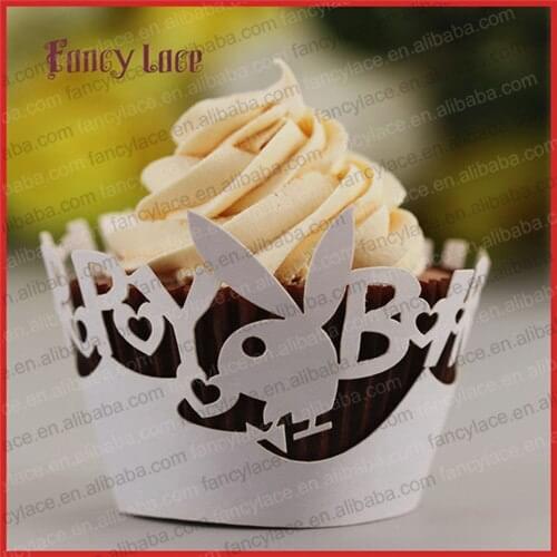 50pcs Rabbit Cupcake Wrapers Easter Party Table Decorations Lase Fondant Cakes Wrapper Rabbit Paper Cake Liners Cupcake Supplies