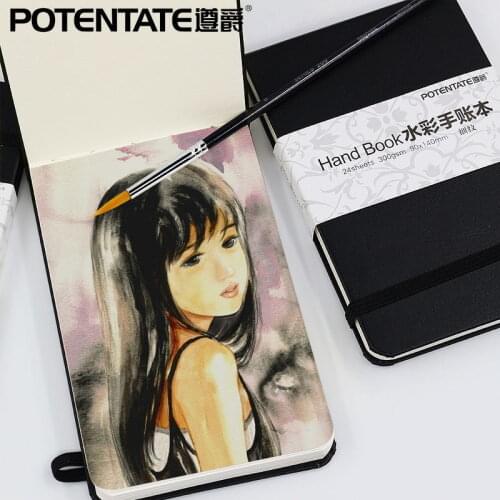 300gsm 24 Sheets Painting Drawing Watercolor Pad Blank Sketchbook Notebook Portable Artist Travel Journal Marker Sketch Supplies