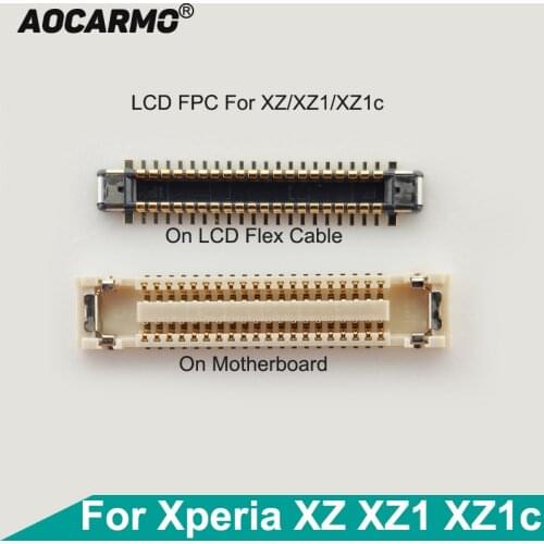 Aocarmo On Motherboard LCD Display Flex Cable FPC Connector Clip Plug For Sony Xperia XZ / XZs / XZ1 / XZ1 Compact XZ1mini