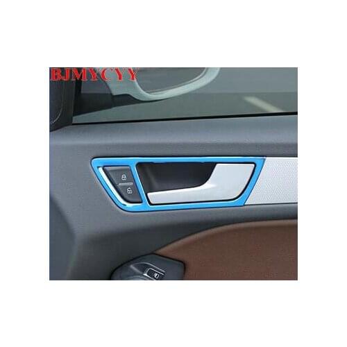 BJMYCYY 4PCS/SET Stainless steel decoration frame for automobile inner hand for Audi Q5 2012-2018