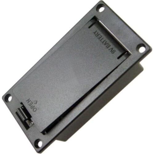 Tooyful 1 Black Guitar Bass Active Pickup Sound Battery Cover Holder 9V Compartment