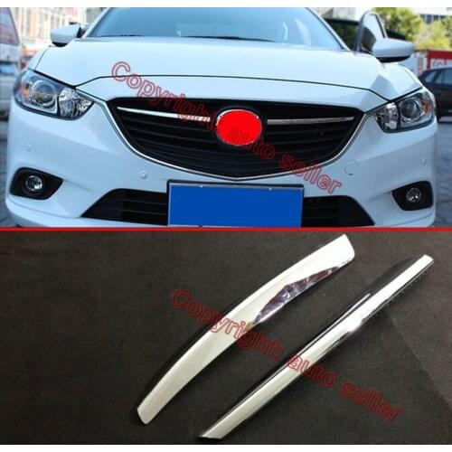 For Mazda 6 M6 Atenza 2014-2016 ABS Chrome Front Grille Cover Trim